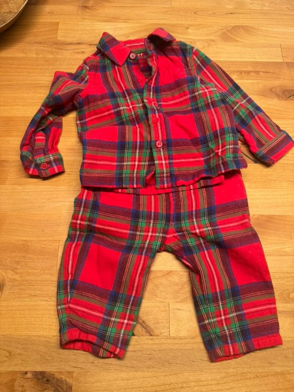 Mini Boden Check Shirt & Cosy Pant Set Size 3-6 Months Worn Once